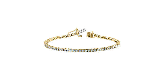 Ladies 10 Karat Gold Tennis Bracelet (2.00CTS TDW)