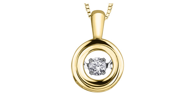Pulse 10KTY Diamond Pendant 1=0.05CT w Chain