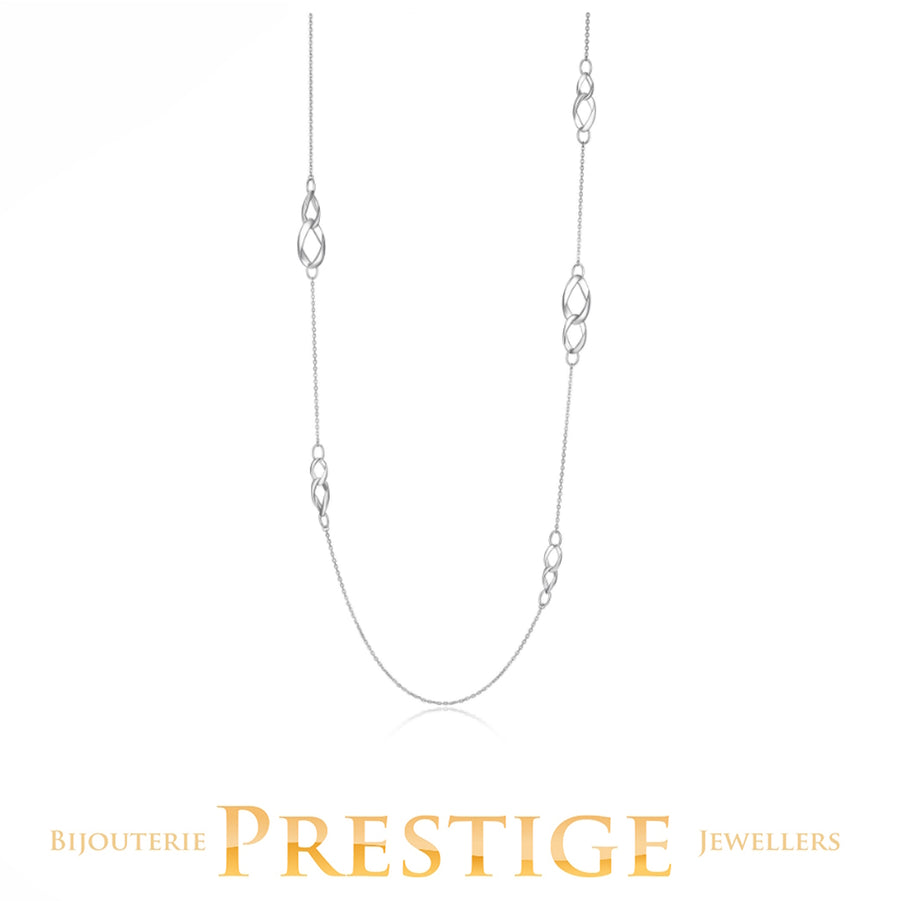 ELLE "OVATION" RHODIUM PLATED  NECKLACE