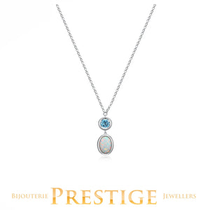 ELLE"MIRAGE" RHODIUM PLATED NECKLACE