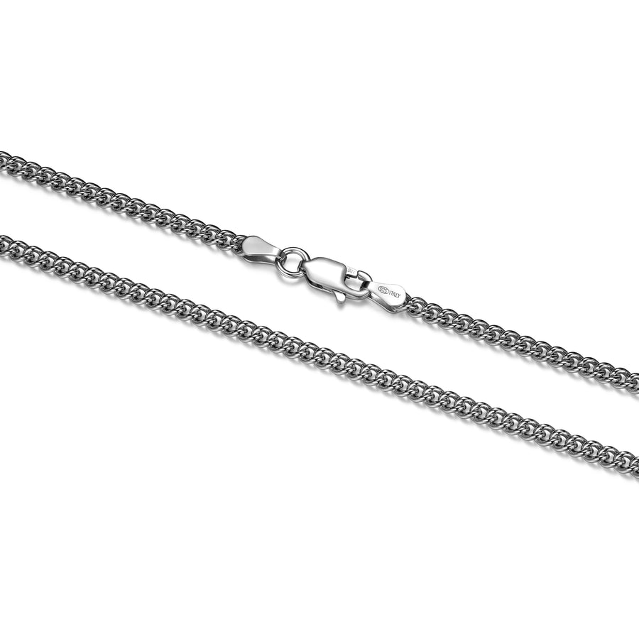 ETHOS RHOD PLTD 080 CURB CHAIN 20"
