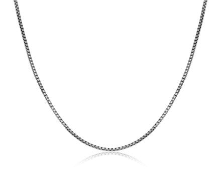 ETHOS BRUSHED GUN METAL 040 ROUND BOX CHAIN 24"