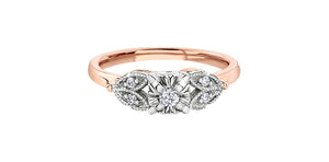 Ladies 10KTRW Engagement Ring 1=0.066CAN 4=0.04CT