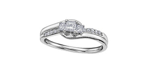 Engagement Ring 10KTW 1=0.13CAN 2=0.14CT 10=0.05CT