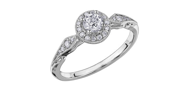 Engagement Ring 10 Karat Gold - Canadian Diamond