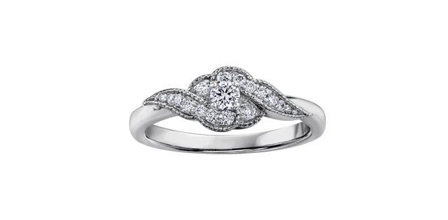 Engagement Ring 10 Karat Gold - Canadian Diamond