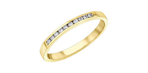 Ladies 10KTY Diamond Band 10=0.10CT