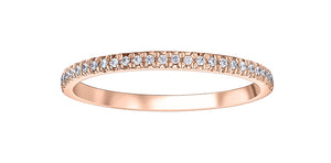 Ladies 10KTR Diamond Band 27=0.10CT