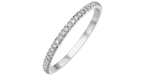 Ladies 10KTW Diamond Band 27=0.10CT