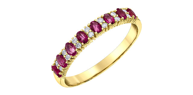 10 Karat Gold Ruby & Diamond Ring