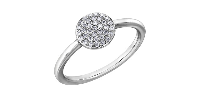 Ladies 10 Karat Gold Stackable Diamond Ring (0.15CT TDW)