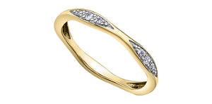 Stackable Ring 10KTY 4=0.06CT 8=0.04CT