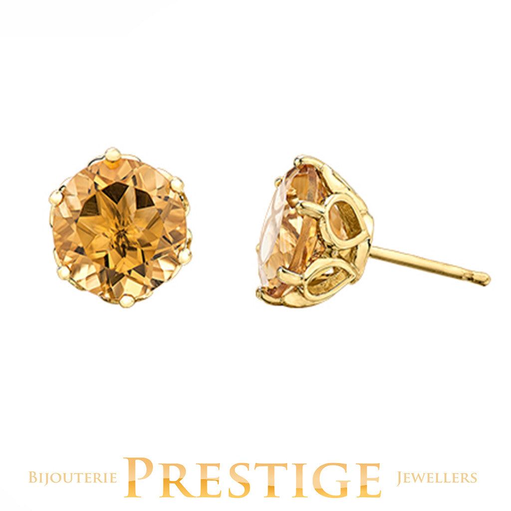 CITRINE 10KT STUDS