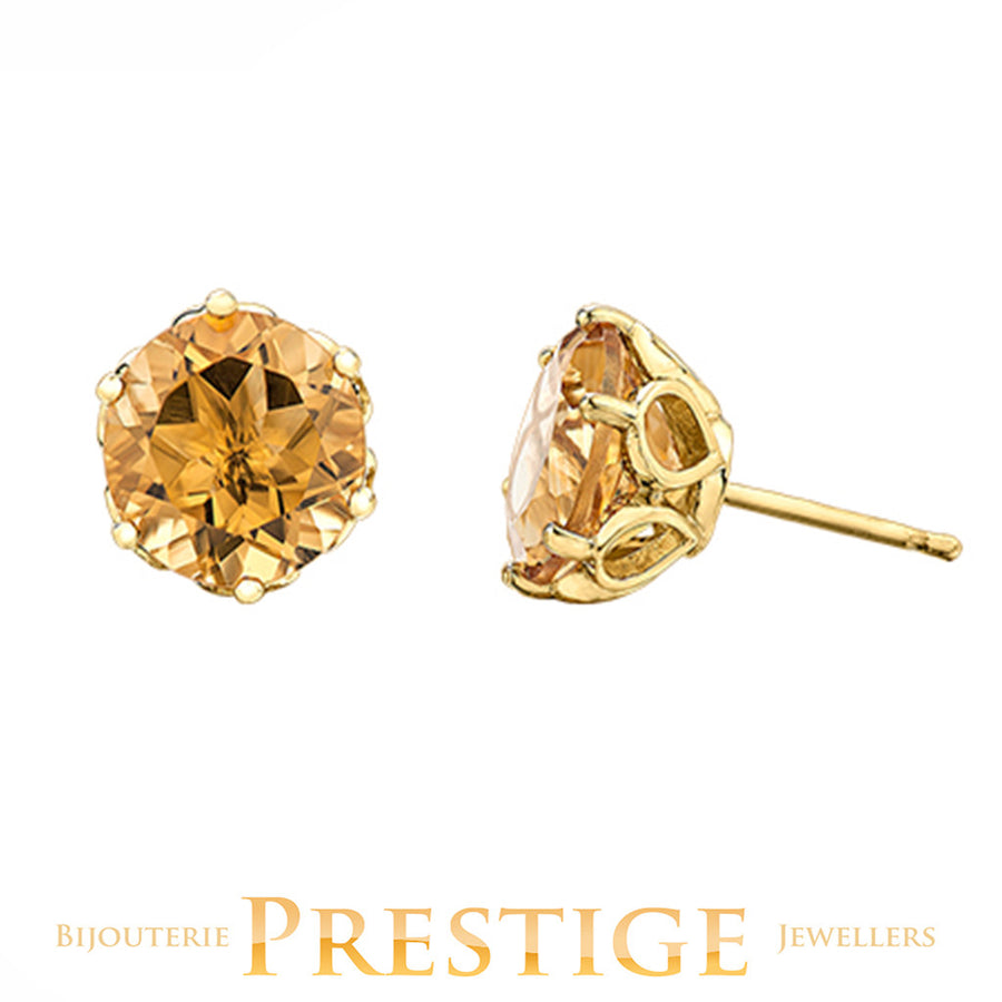 CITRINE 10KT STUDS