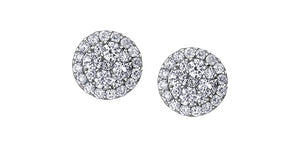 Ladies 14KT White Gold Diamond Earrings (0.33TDW)