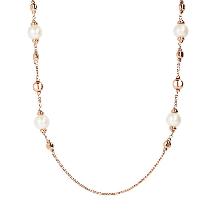 Bronzallure Pearls And Beads Necklace