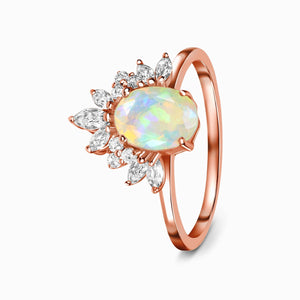 MoonMagic 925 & 14KT Rose Gold Vermeil Opal Ring - Manon