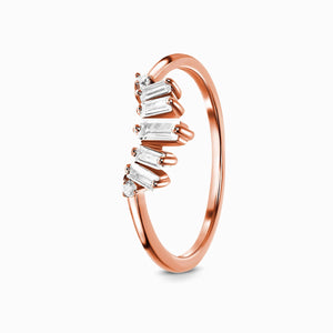 MoonMagic 925 & 14KT Rose Gold Vermeil White Topaz - Sovereign Band