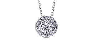Ladies 14KT White Gold Diamond Necklace (0.33TDW)