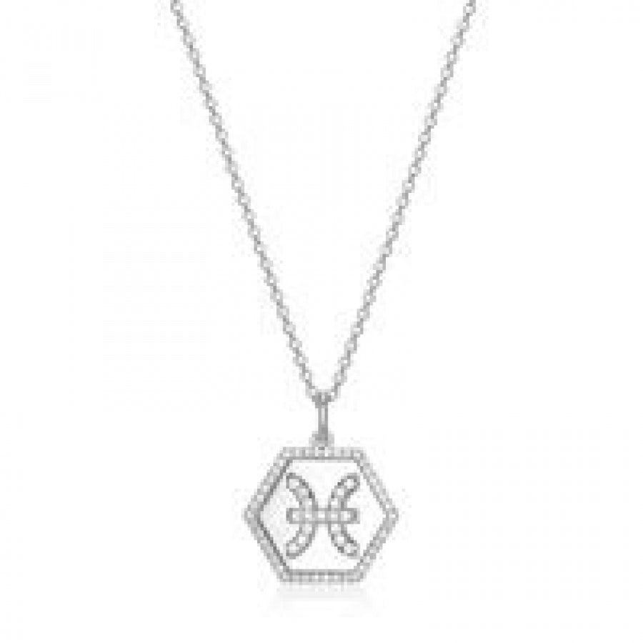 EIGN 925 Pisces Zodiac CZ Necklace