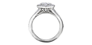 Ladies 14KT White Gold Diamond Estoria Engagement Ring (1.00TDW)