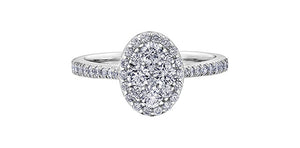 Ladies 14KT White Gold Diamond Estoria Engagement Ring (0.50TDW)