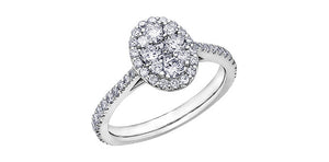 Ladies 14KT White Gold Diamond Estoria Engagement Ring (0.50TDW)