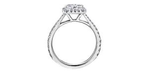 Ladies 14KT White Gold Diamond Estoria Engagement Ring (1.00TDW)