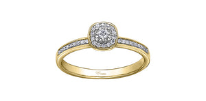 Ladies 10KT Gold Canadian Diamond Engagement Ring 1=0.035CAN 34=0.095CT