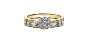 Ladies 10KT Yellow Gold Canadian Diamond Engagement Ring 1=0.035CAN 34=0.095CT