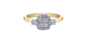 Ladies 14KT Yellow & White Gold Diamond Estoria Engagement Ring (0.50TDW)