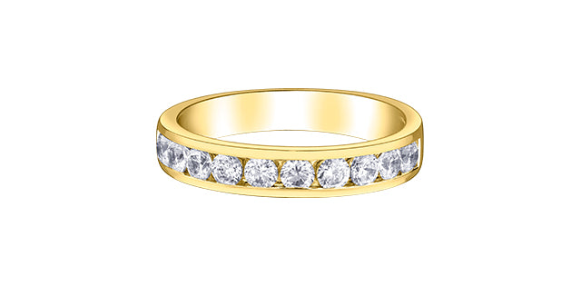 Ladies 14 Karat Yellow Gold Diamond Band (0.33TDW)