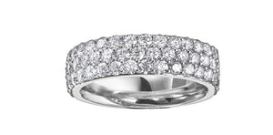 Ladies 14 Karat White Gold 5.8mm Band Diamond (1.50TDW) Micro Pavé