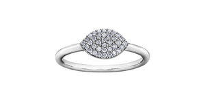 Ladies 10 Karat White Gold Diamond (0.15TDW) Stackable Ring