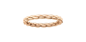 Ladies 10 Karat Rose Gold 2.2mm Stackable Braided Ring