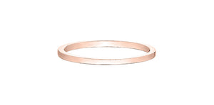 Ladies 10 Karat Rose Gold 1mm Stackable Ring