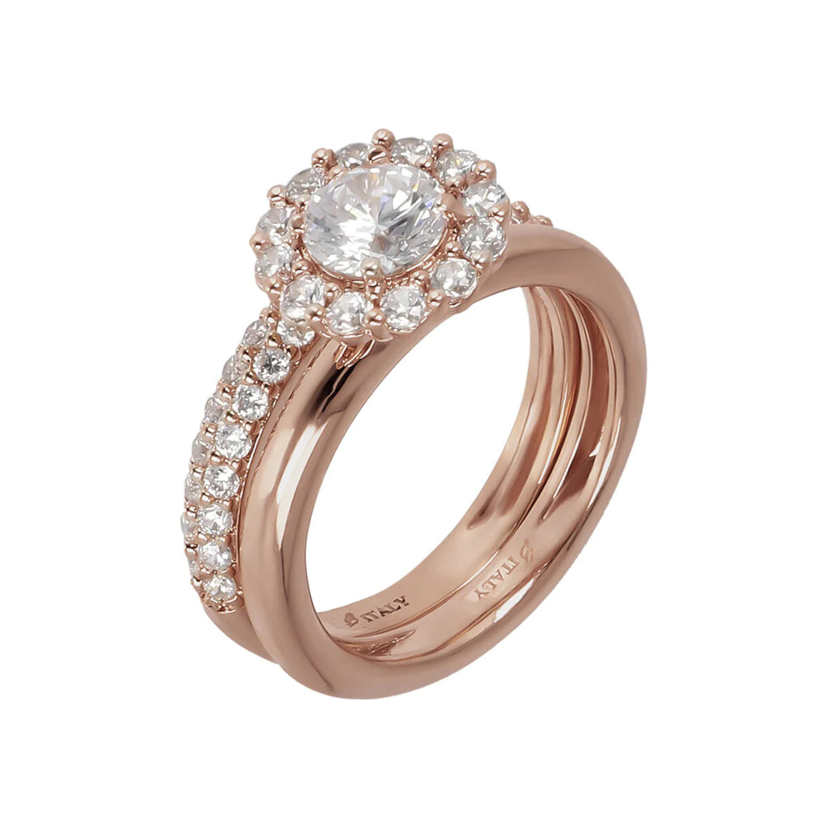 Bronze Allure Golden Rose Set of 2 Altissima Rings