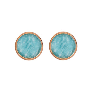 Bronzallure Alba Disc Amazonite Studs