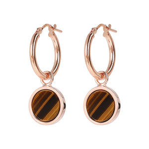 Bronzallure Alba Tiger's Eye Hoop