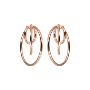 Bronzallure Polished 3 Tube Graduated Hoops