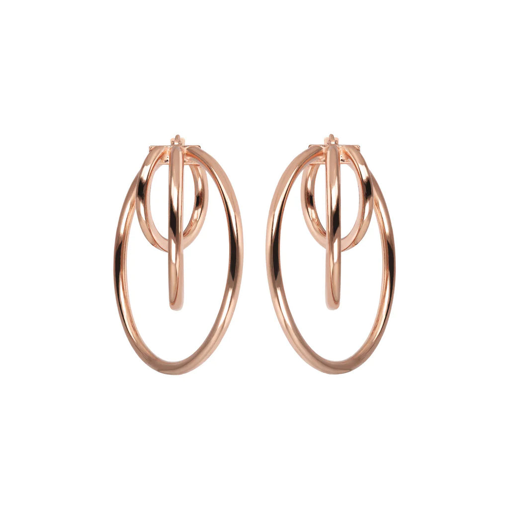 Bronzallure Polished 3 Tube Graduated Hoops