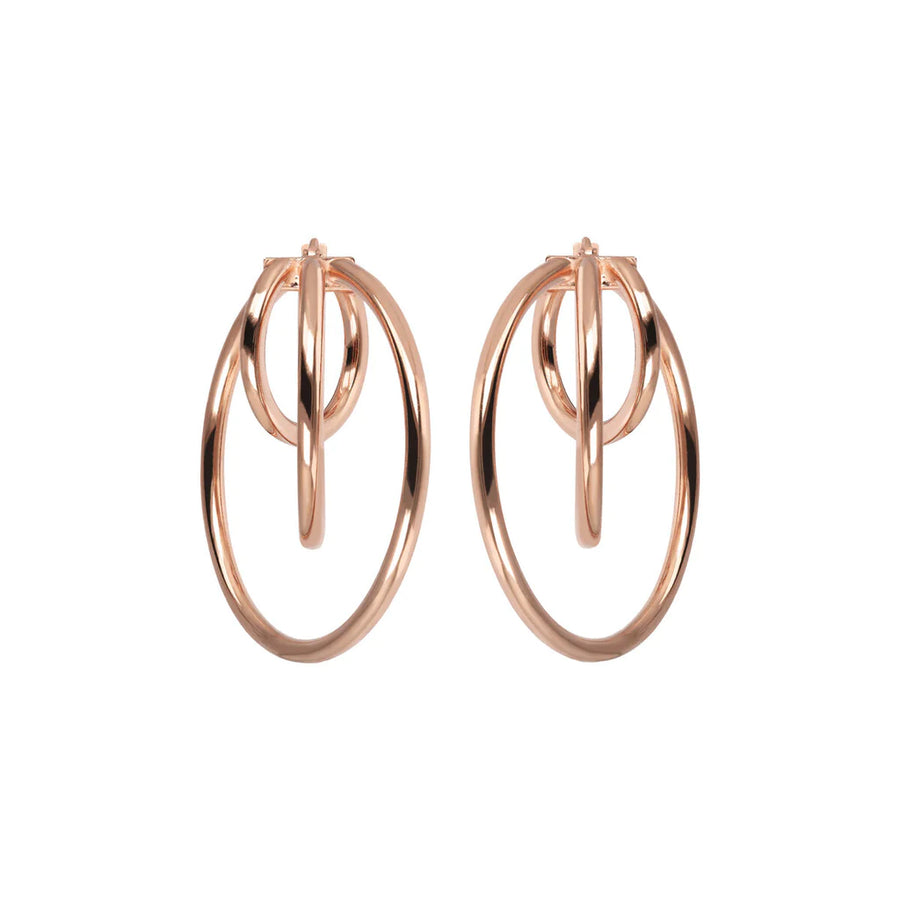 Bronzallure Polished 3 Tube Graduated Hoops