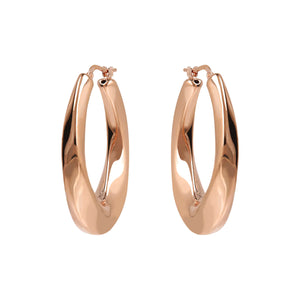 Bronzallure Thick Twisted Hoop Earrings