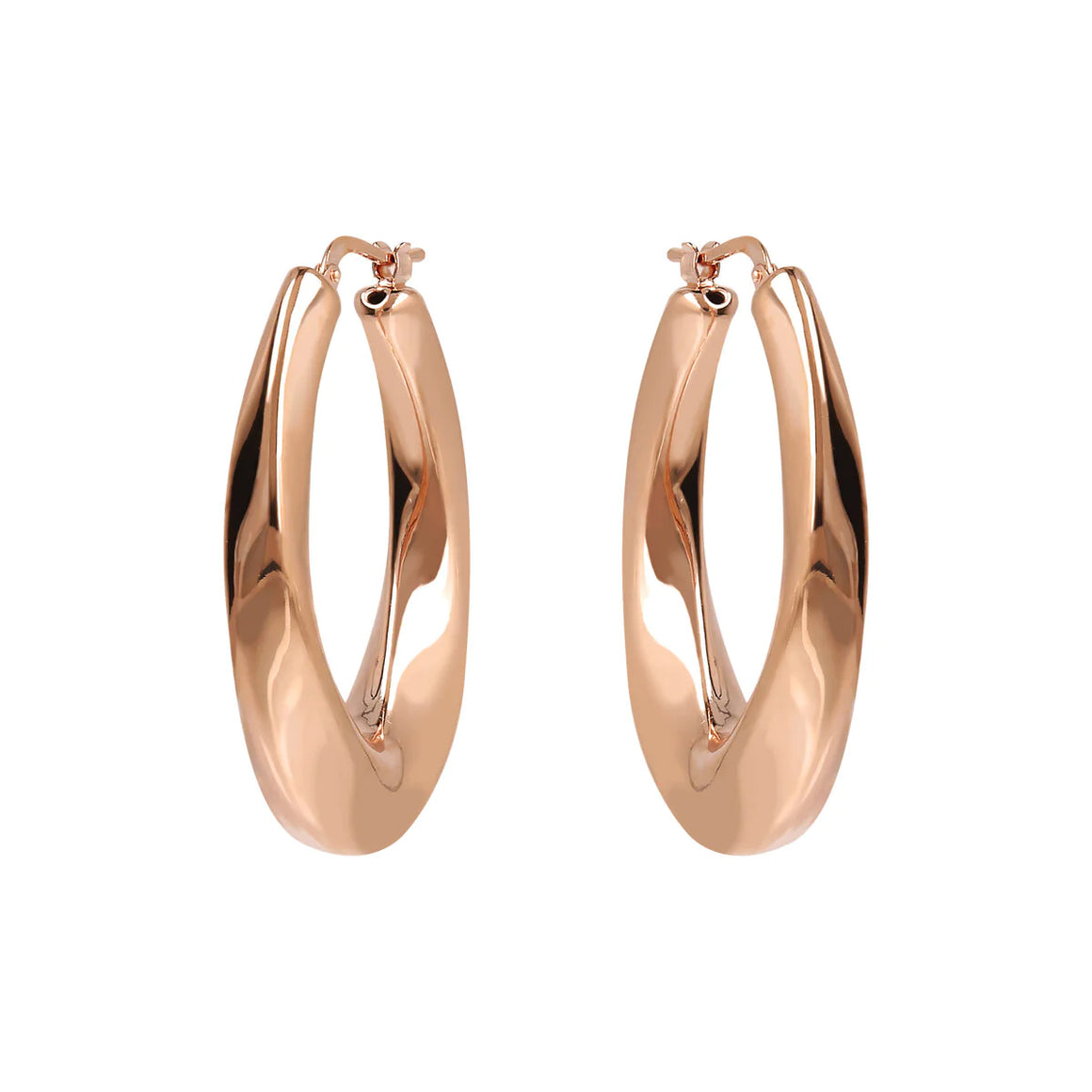 Bronzallure Thick Twisted Hoop Earrings