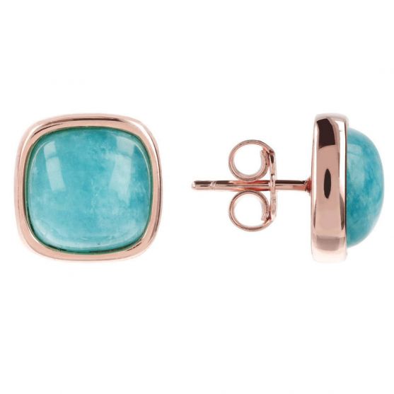 BRONZALLURE AMAZONITE POST EARRINGS