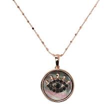 Bronzallure Black MOP & CZ Necklace
