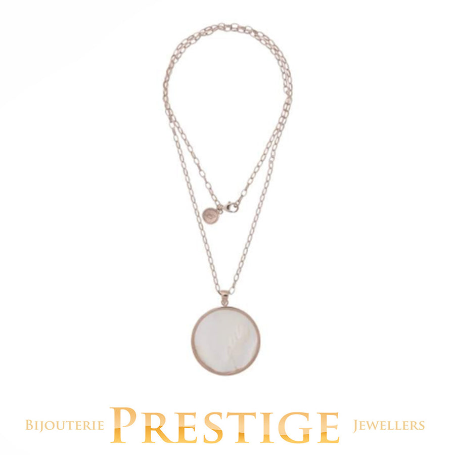 BRONZALLURE ALBA PEARL DISC PENDANT