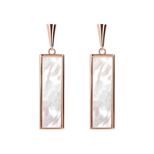 Bronzallure Bar Earring With Flat Stone
